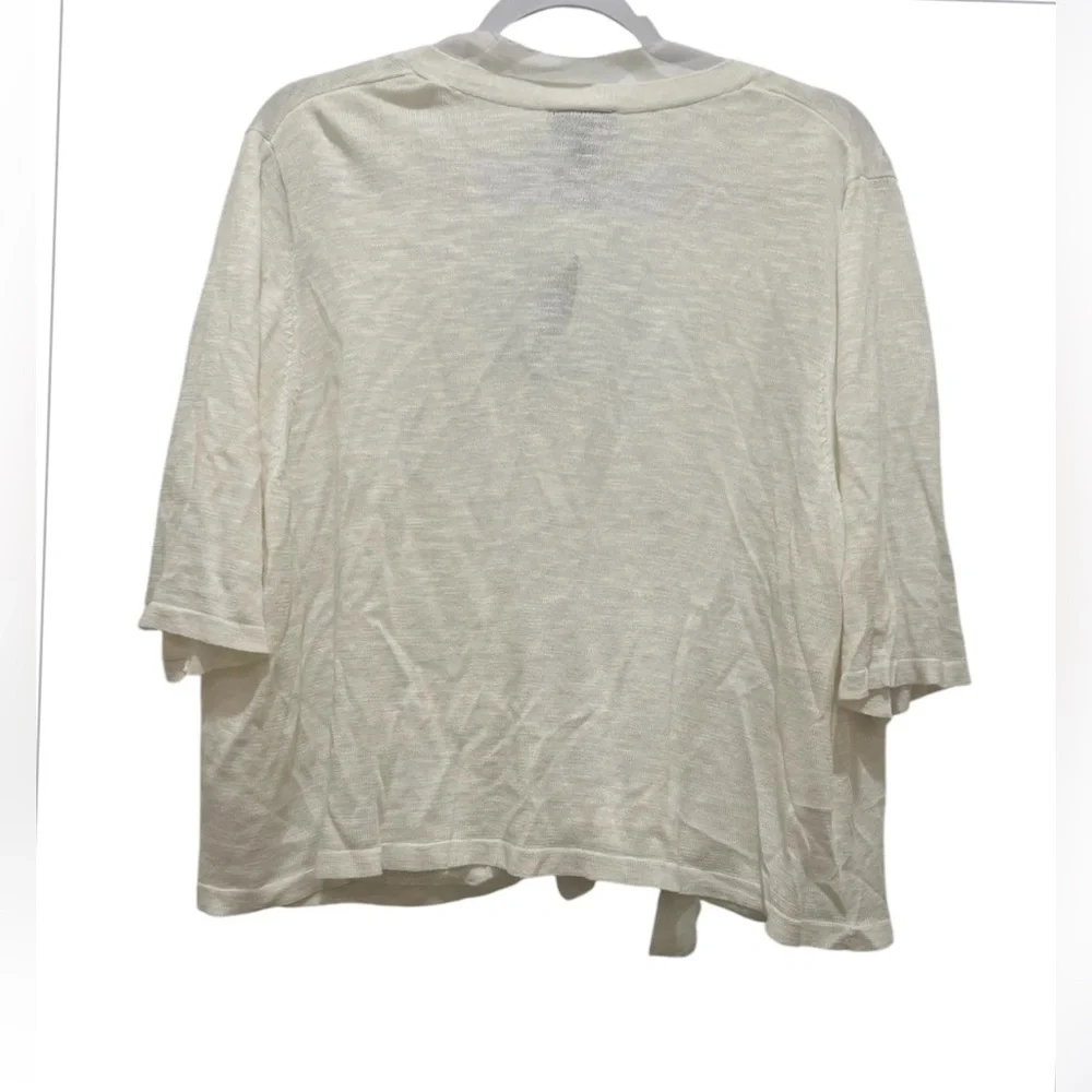 NWT Catherine’s women’s 2X open front 3/4 sleeve lightweight white cardigan